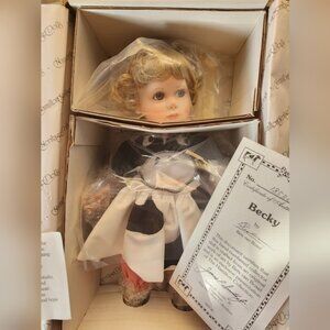 1993 Hamilton Collection Becky Udderly Delightful Doll Bets Van Boxel Cow Dress